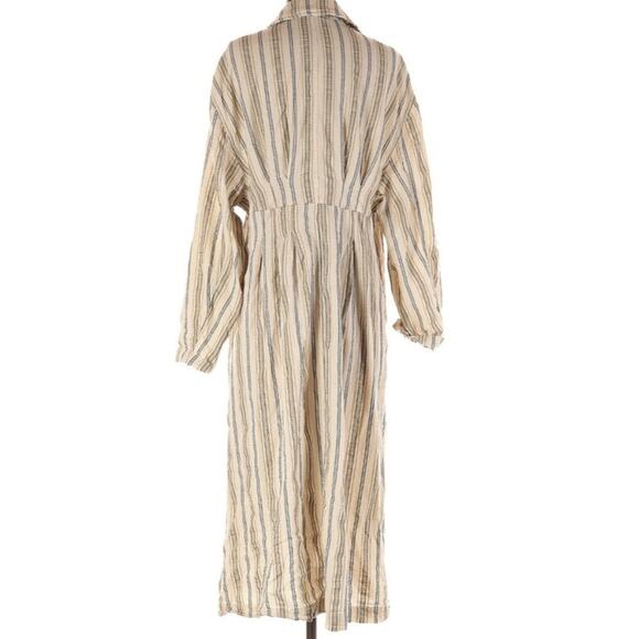Free People Sweet Melody Stripe Size XS Trench Coat - Picture 3 of 13